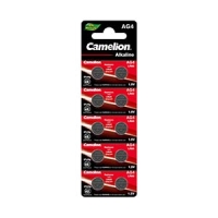 Батарейка AG4\LR66 Camelion Alkaline, AG4-BP10(0%Hg), 1.5V, 150 mAh, 0% Ртути, 10 шт., Блистер