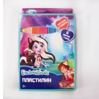 Пластилин 6 цветов Enchantimals, стека пластикова