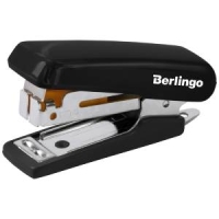 Мини-степлер №10 до 10 л., Berlingo Comfort, пластиковый корпус, черный.