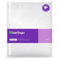 Файл-вкладыш А4, 110 мкм., Berlingo "Mirror", с пер-ей , вмес-ть 50л., глянец, 50шт\уп.