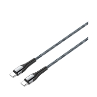 Интерфейсный кабель, LDNIO, Type-C to Type-C LC101, 65W , FDY оболочка, 1м, Серый.