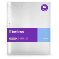 Файл-вкладыш А4, 60 мкм., Berlingo "Squares", с пер-ей , вмес-ть 50л., рельеф., матовая, 50шт\уп.