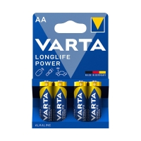 Батарейка AA VARTA Longlife Power Mignon, LR6, 1.5V, 4 шт. в блистере.