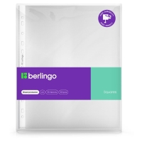 Файл-вкладыш А4, 30 мкм., Berlingo "Squares", с пер-ей , вмес-ть 50л., рельеф., матовая, 100шт\уп.
