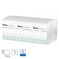 Бумажные полотенца V-слож, VEIRO Professional Basic, 1-сл, 250л, KV104.