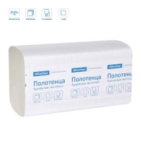 Бумажные полотенца лист. OfficeClean Professional(V-сл) (H3) 1 сл., 250л/пач, 21*21,6, цвет натур.