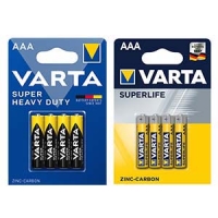 Батарейка AAA VARTA Superlife Super Heavy Duty, R03P, 1.5V, 550 mAh, 4 шт. в блистере.