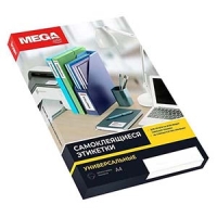Этикетки самоклеящиеся белые MEGA LABEL 21x36, 72 шт на А4, 100л/уп