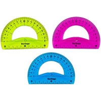 Транспортир Flexy, 10см, 180, гибкий, ассорти.