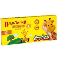 Пластилин восковой Каляка-Маляка 6 цветов, 90 г со стеком
